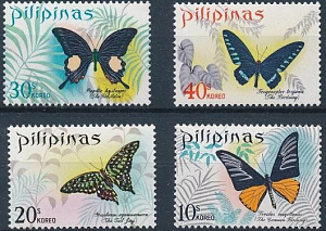 Филиппины, 1969, Бабочки, 4 марки